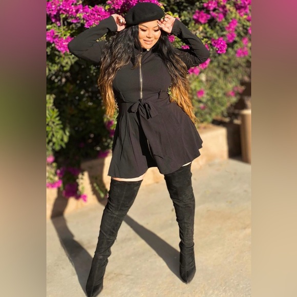 Feeling Fancy Collar Jacket. Color: Black Size: XL - Picture 4 of 7